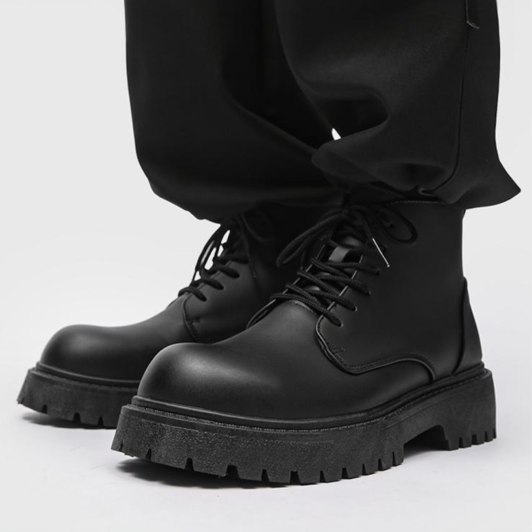 【Stk111】 ステイク、leather sneaker 8cm Stk111】Medium-top leather sneaker +8cm – Stake