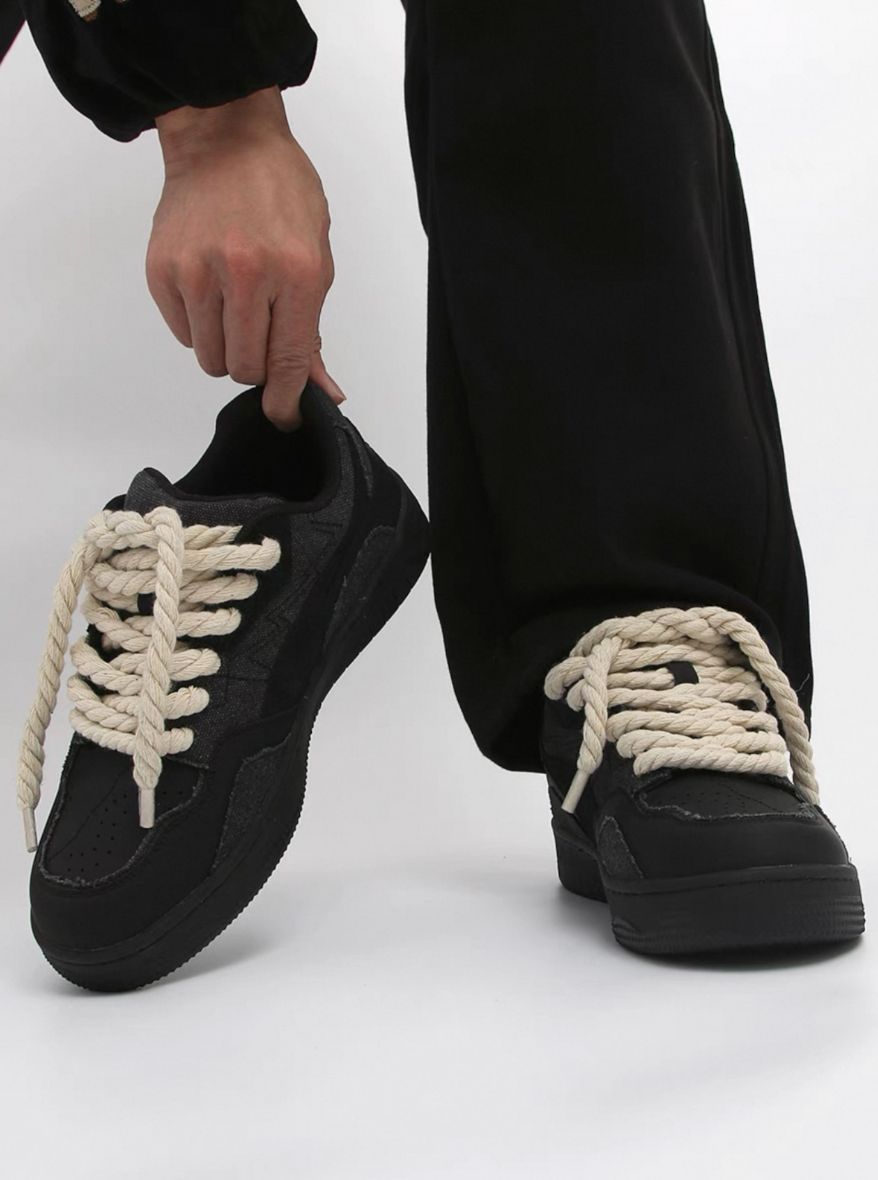【Stk46】Rope Shoelace Sneakers　+5cm
