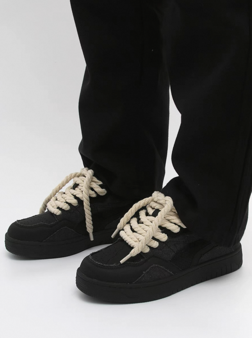【Stk46】Rope Shoelace Sneakers　+5cm