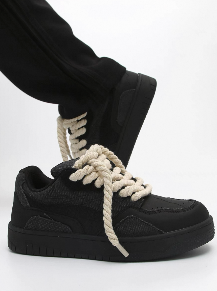 【Stk46】Rope Shoelace Sneakers　+5cm