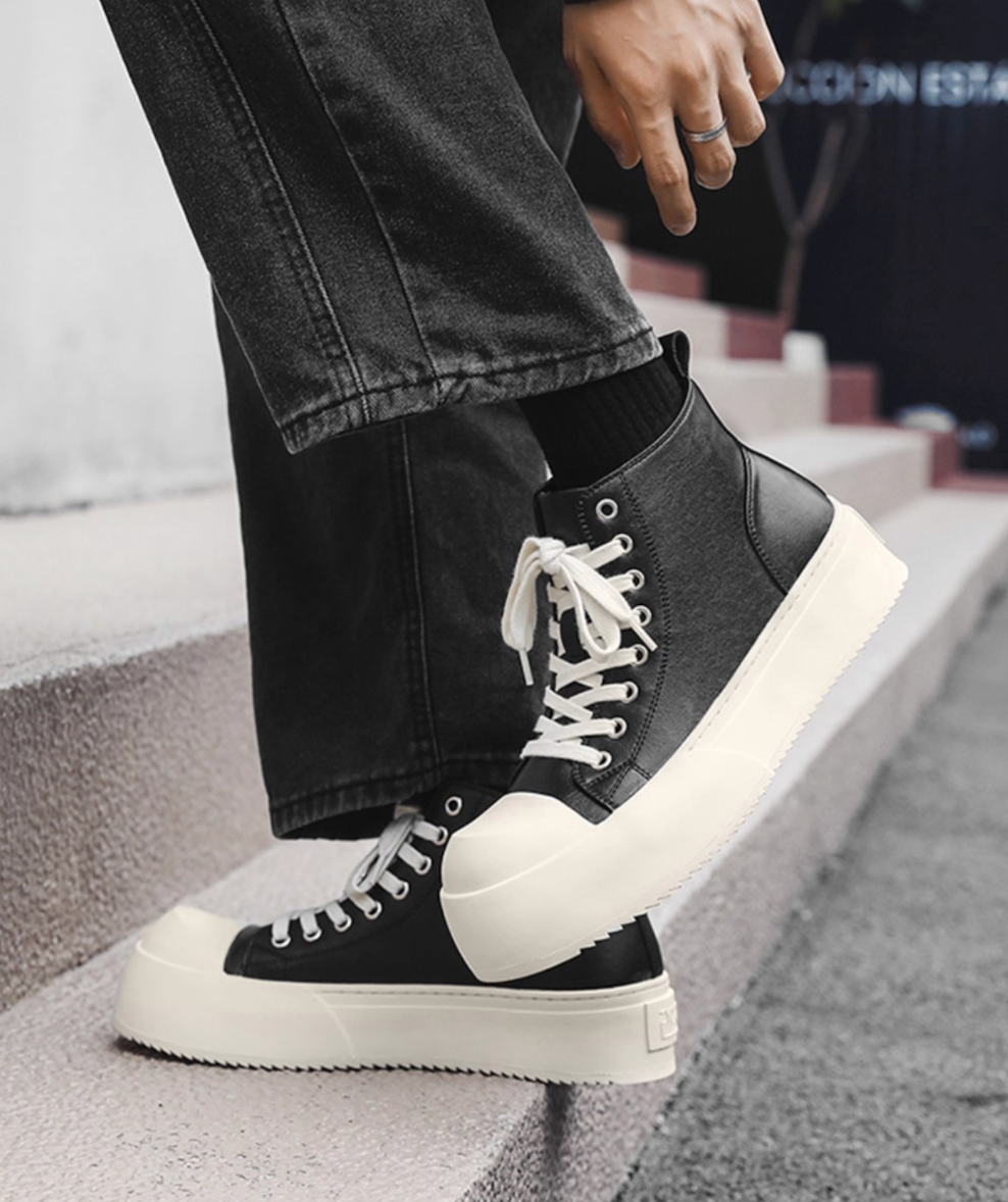 【Stk107】Luxury medium top sneaker +10cm