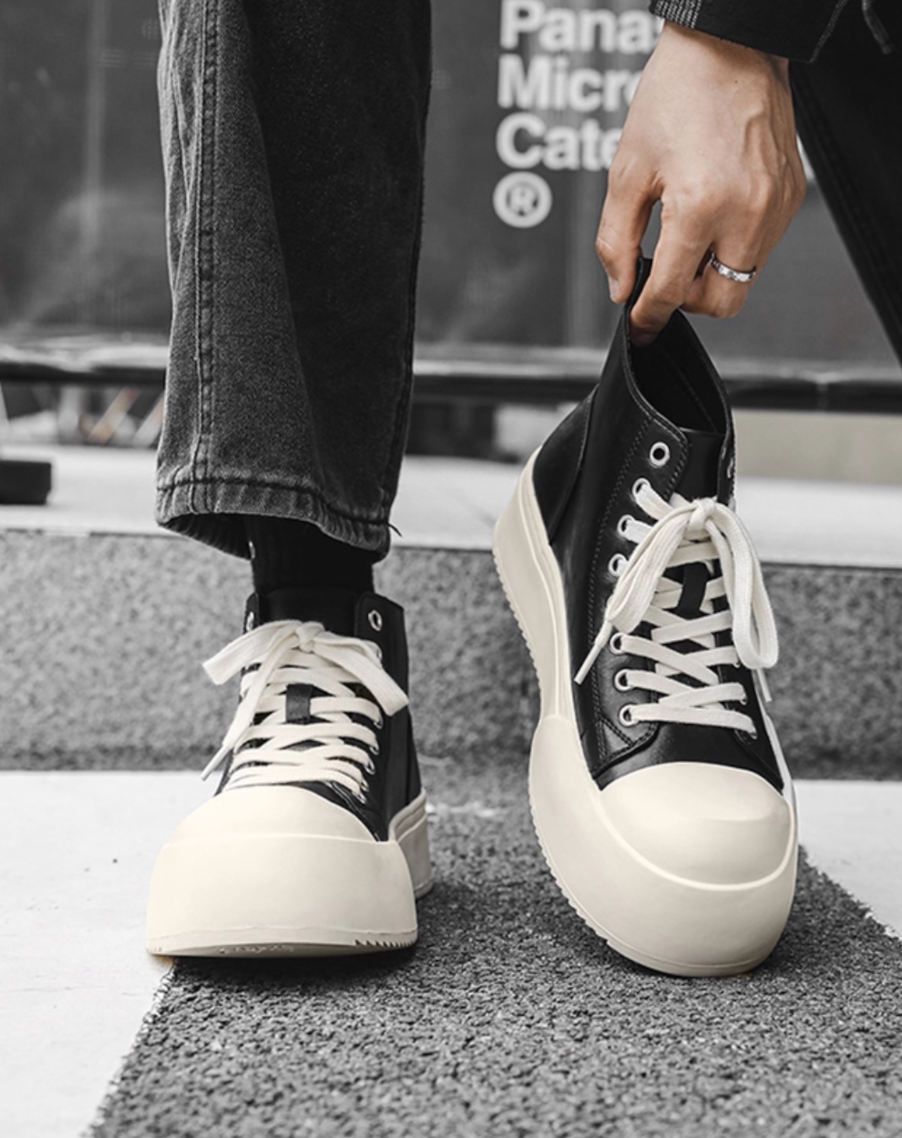 【Stk107】Luxury medium top sneaker +10cm