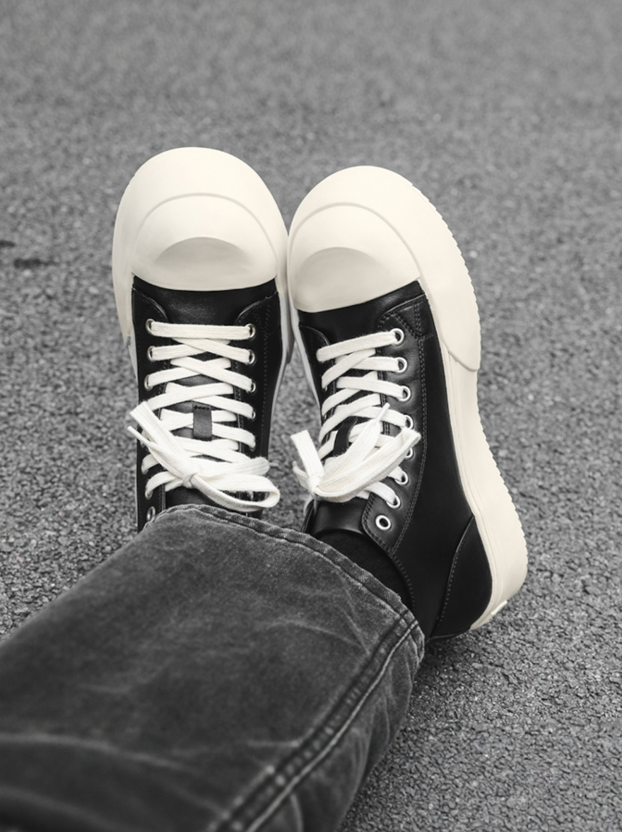 【Stk107】Luxury medium top sneaker +10cm