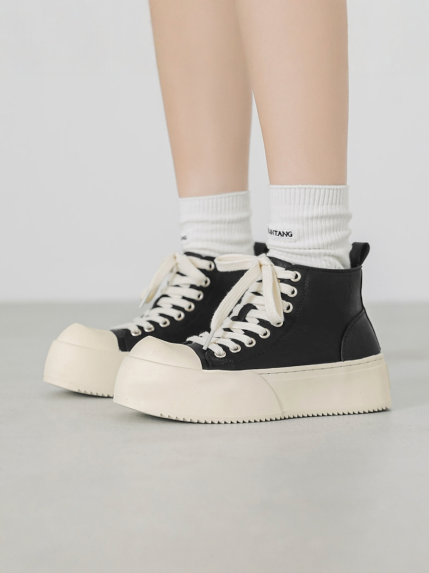 【Stk107】Luxury medium top sneaker +10cm