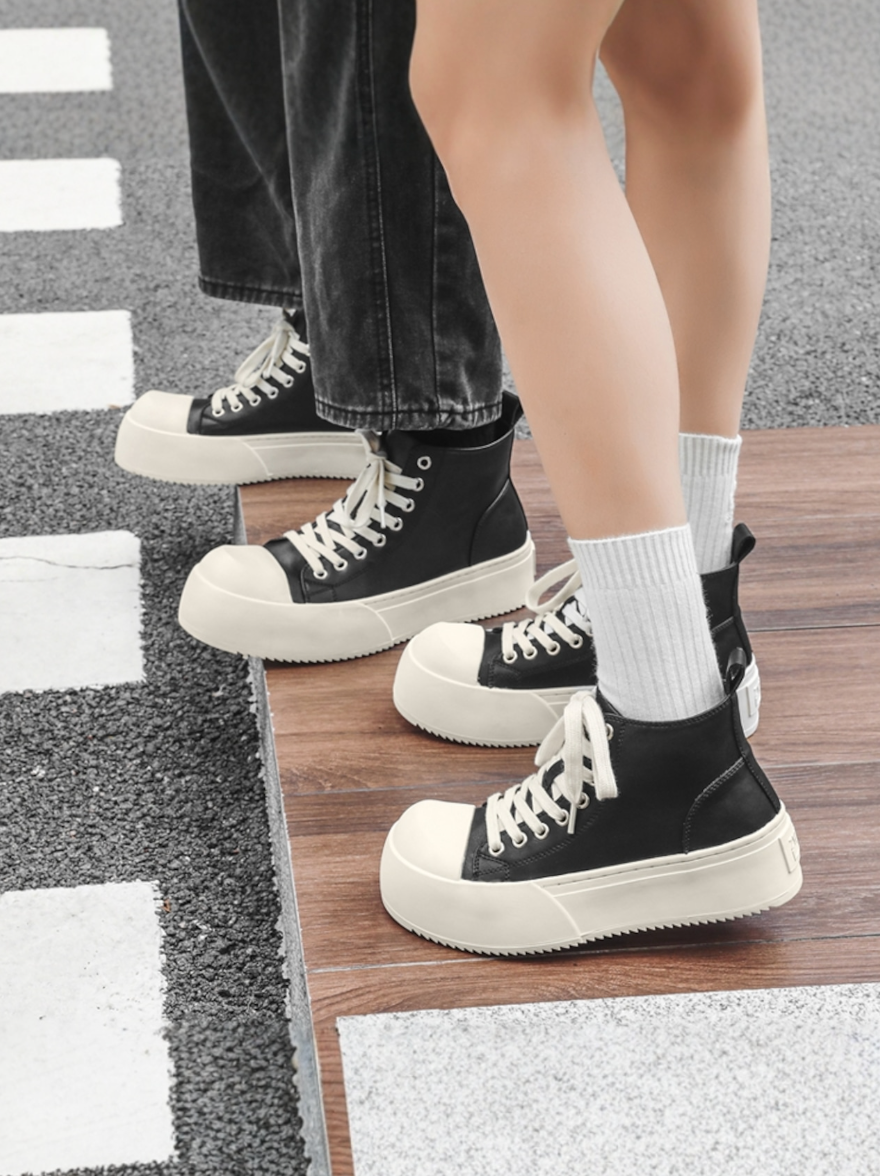 【Stk107】Luxury medium top sneaker +10cm