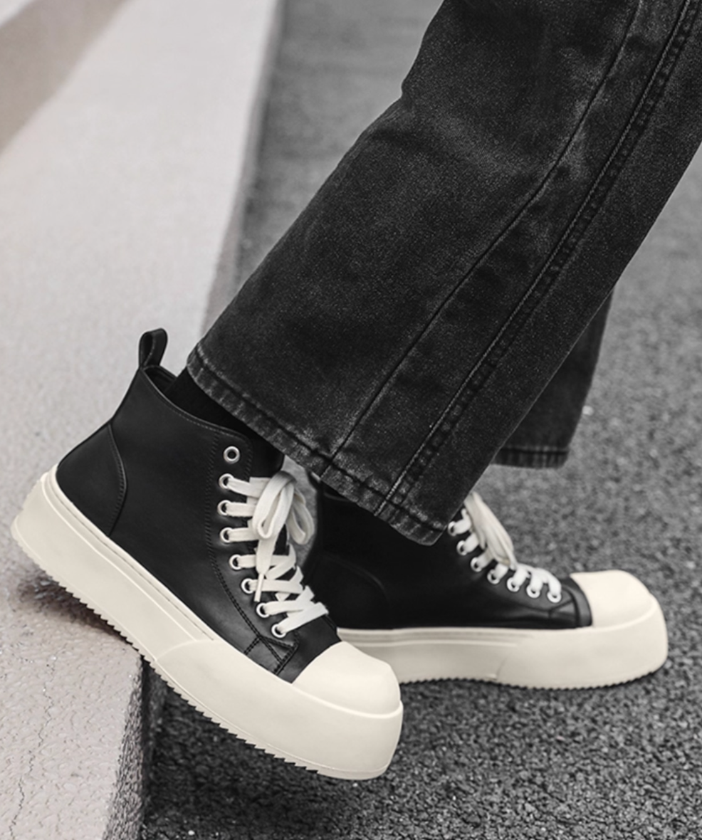 【Stk107】Luxury medium top sneaker +10cm