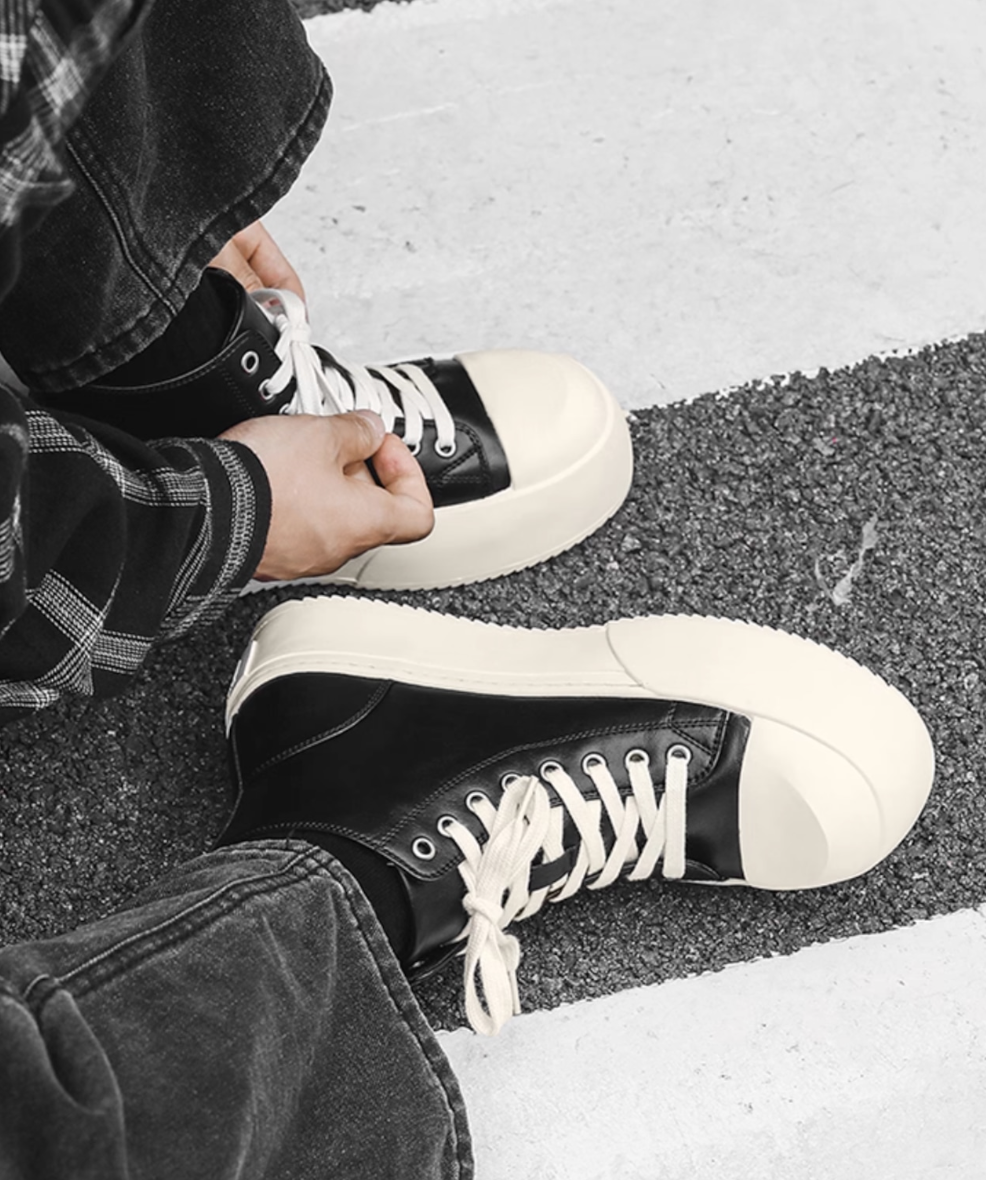 【Stk107】Luxury medium top sneaker +10cm