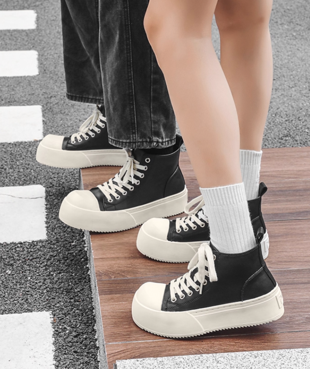 【Stk107】Luxury medium top sneaker +10cm