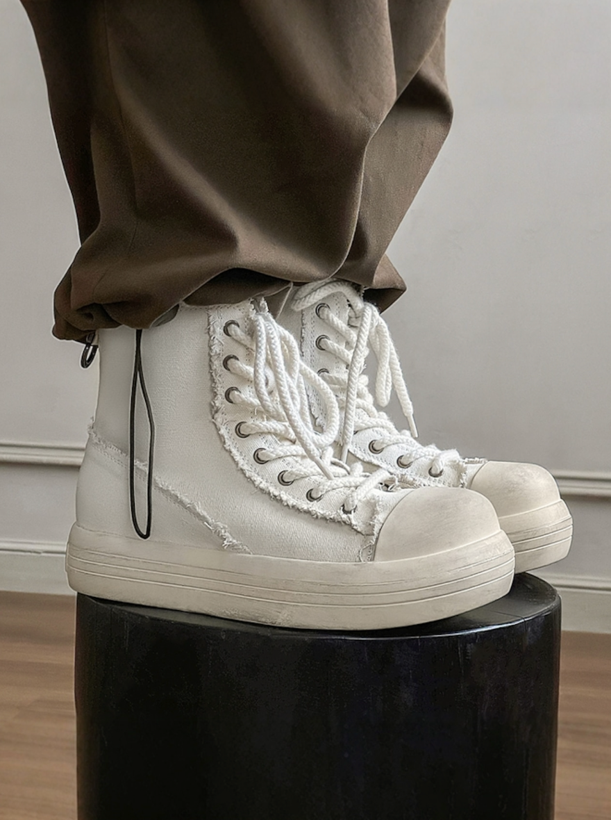 【Stk100】 Luxury fabric boots+10cm