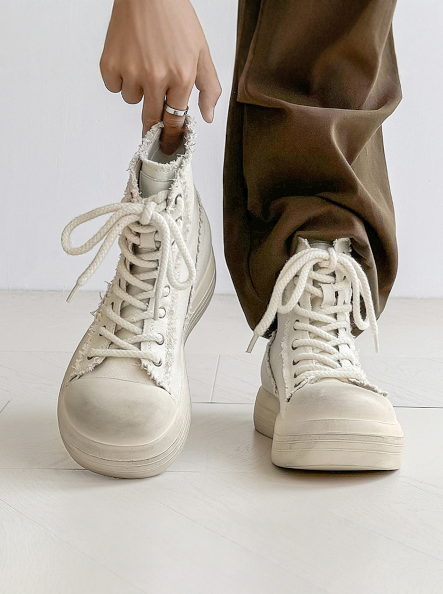 【Stk100】 Luxury fabric boots+10cm