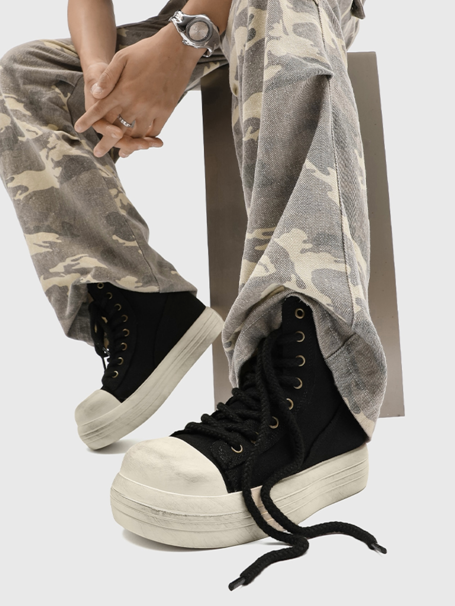 【Stk43】Antique Highup Sneakers +5cm