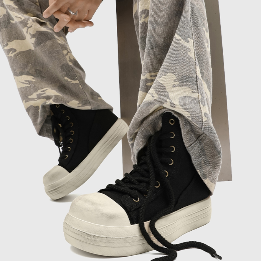 【Stk43】Antique Highup Sneakers +5cm