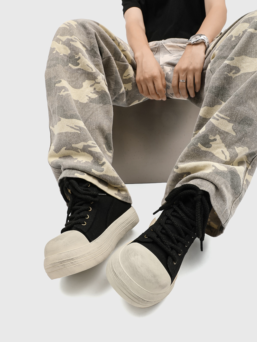 【Stk43】Antique Highup Sneakers +5cm