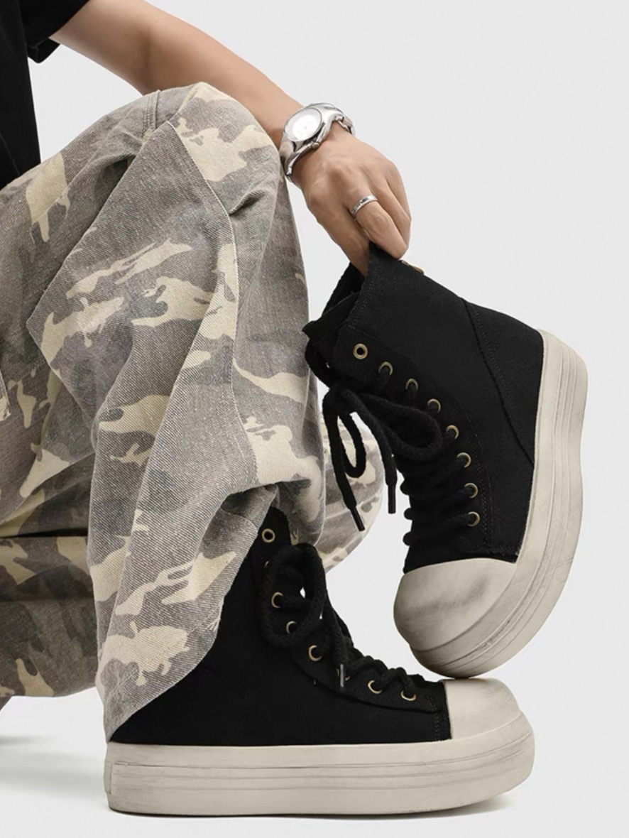 【Stk43】Antique Highup Sneakers +5cm