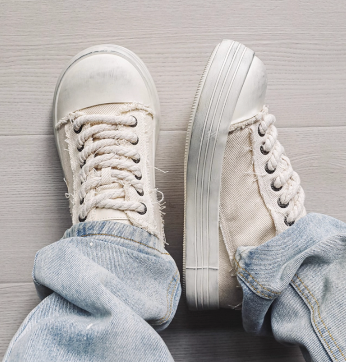 【Stk119】Denim sneaker +5cm