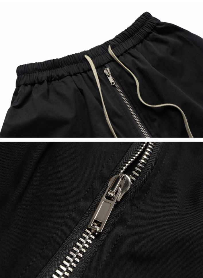 【Stk33】Dark Nylon Cargo Shorts