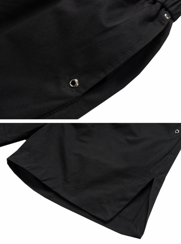 【Stk33】Dark Nylon Cargo Shorts