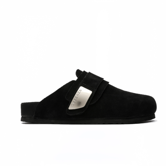【Stk166】Noir Velour Sandal +4cm