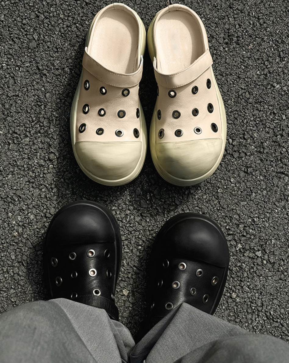 【Stk170】Grommet Clog Sandal +5cm