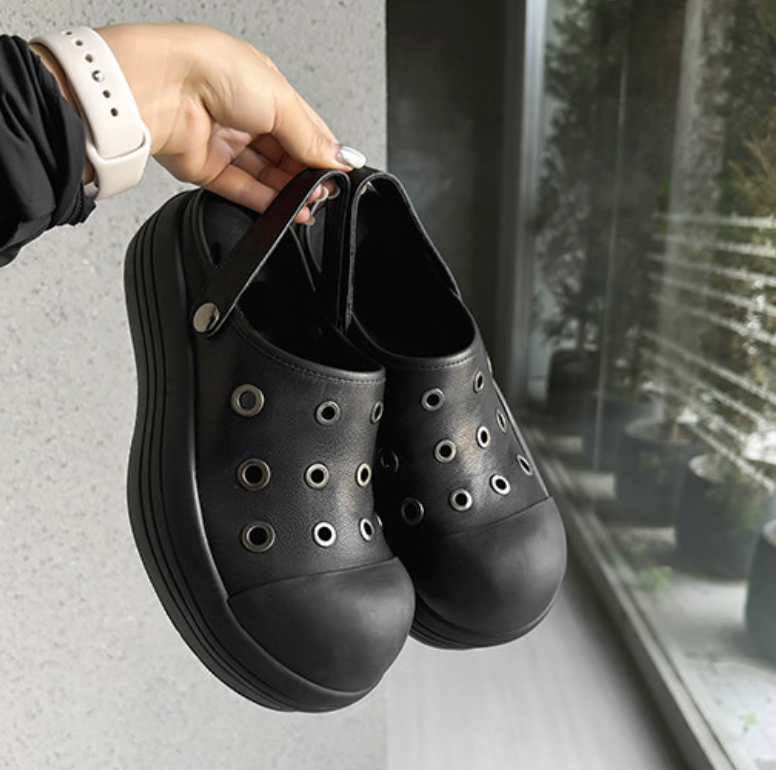 【Stk170】Grommet Clog Sandal +5cm