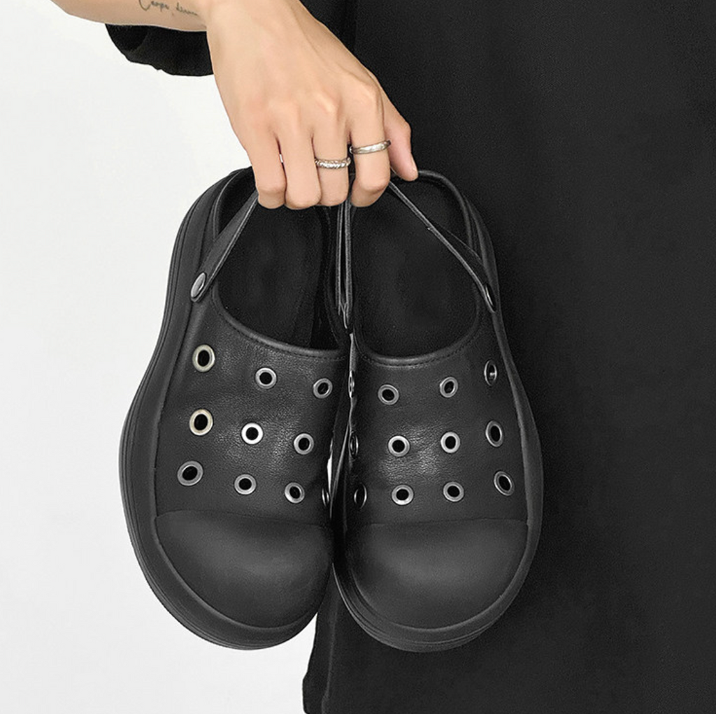 【Stk170】Grommet Clog Sandal +5cm
