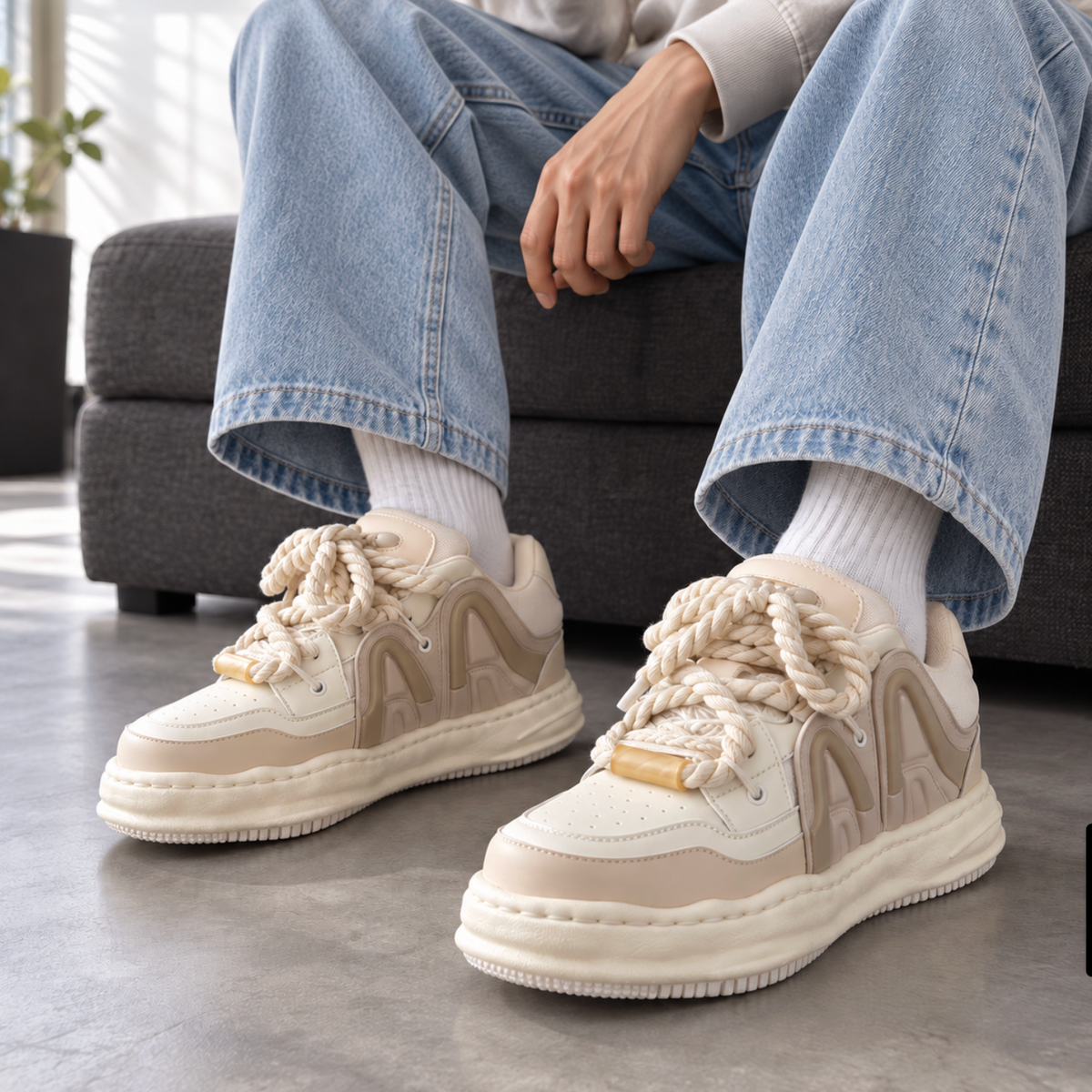 【Stk192】Knot Sneaker +7cm