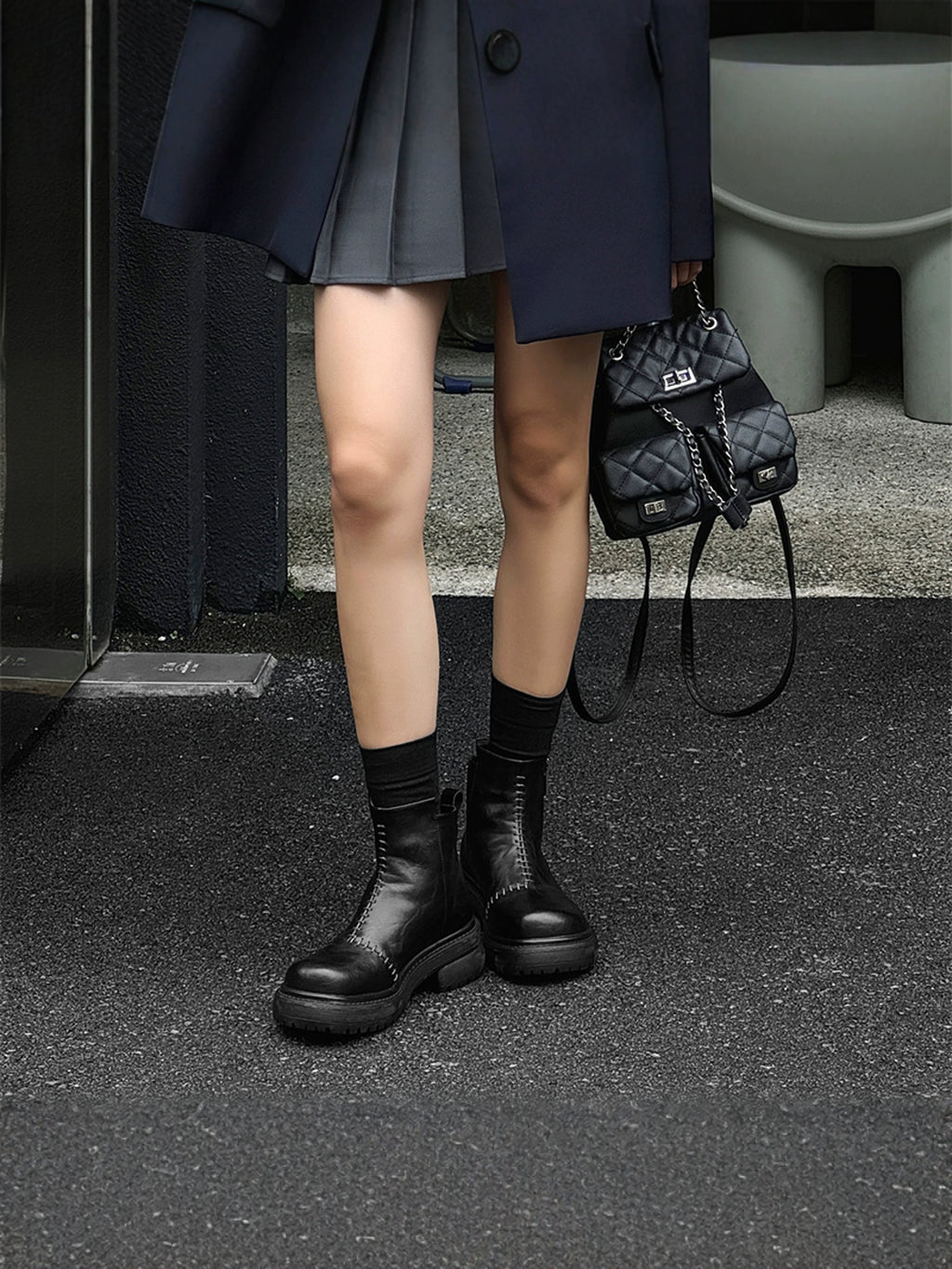 【Stk128】Stitch Boots +7cm