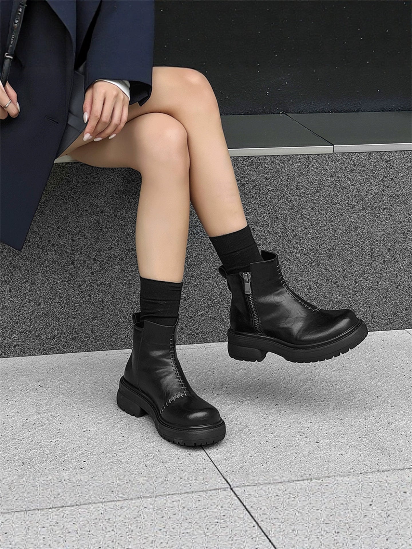 【Stk128】Stitch Boots +7cm